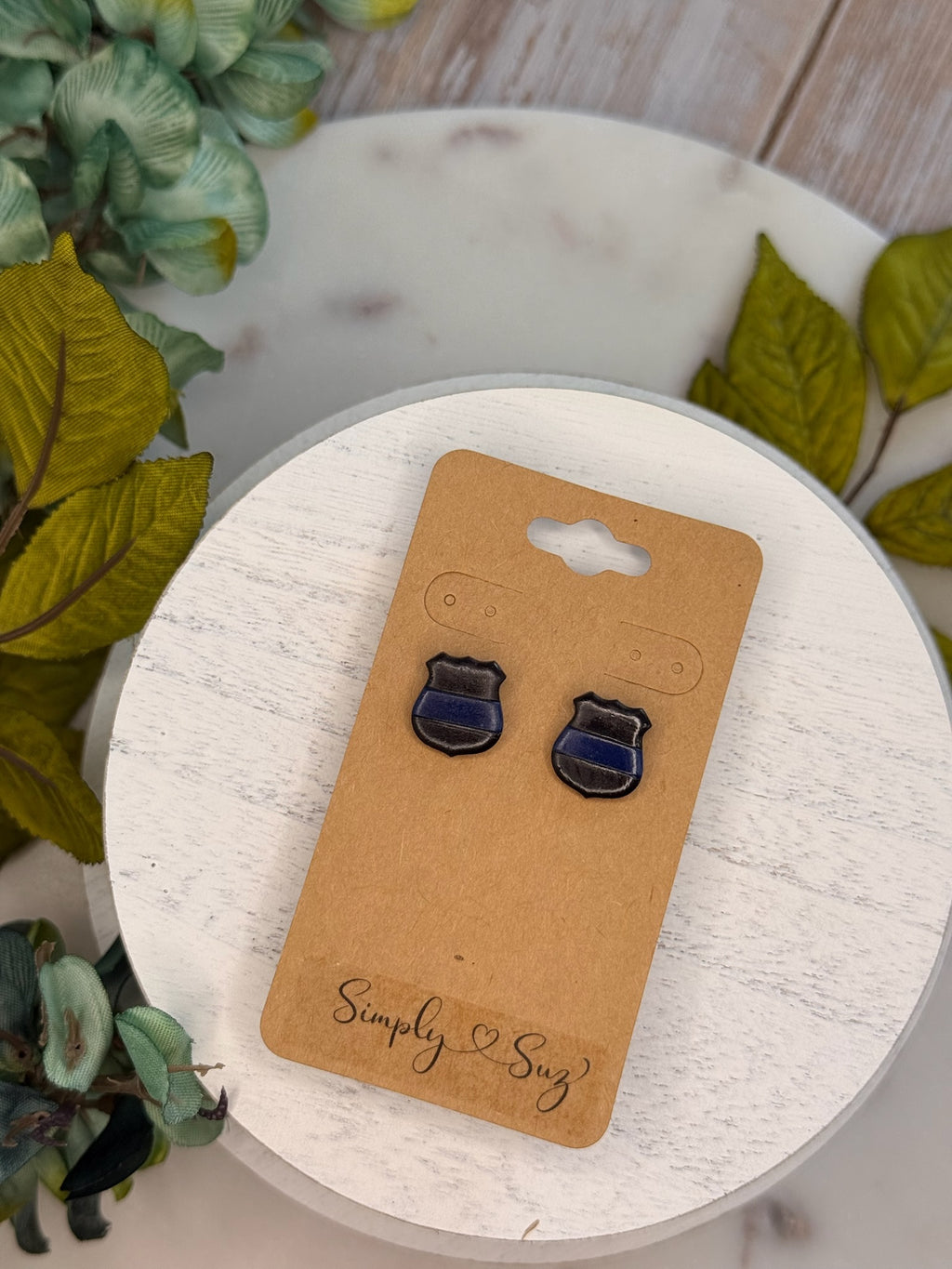 Blue Line Shield Studs