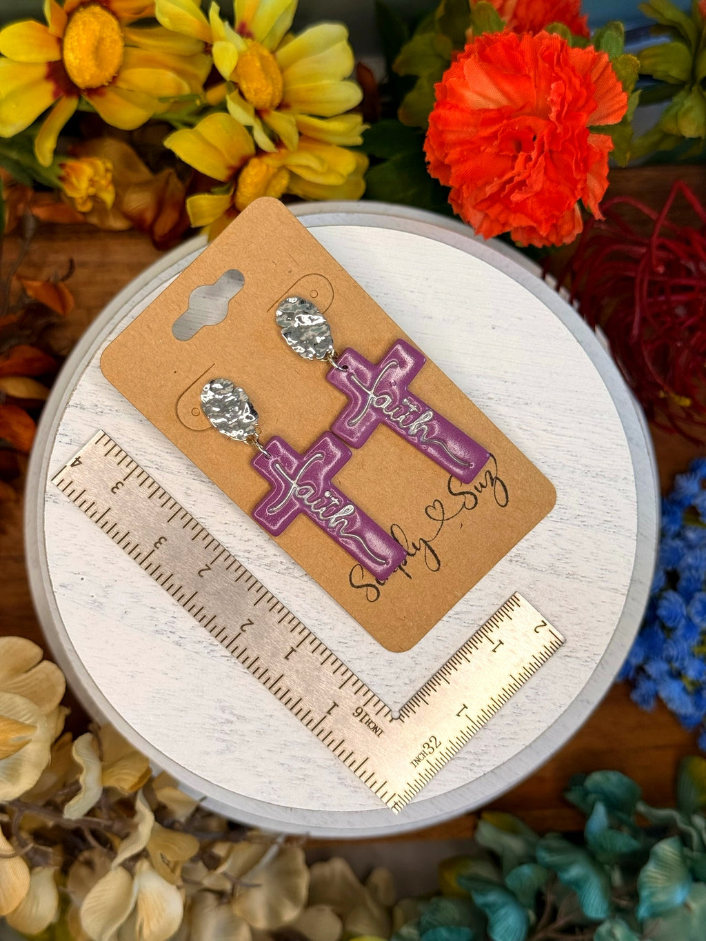 Faith Cross — Hammered Silver