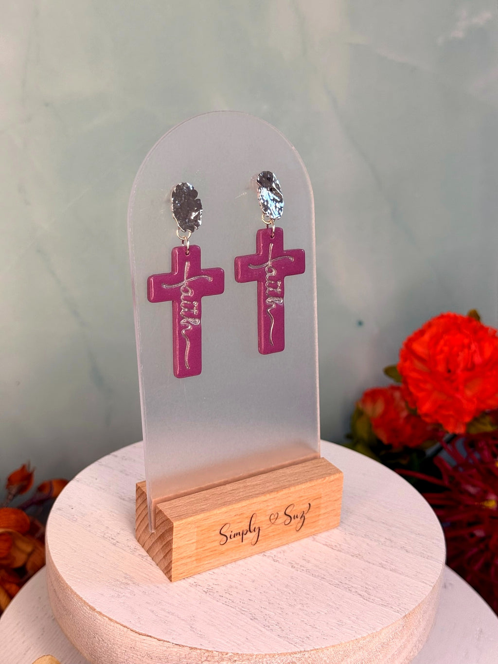 Faith Cross — Hammered Silver