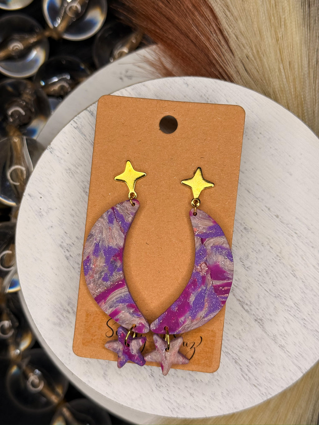 Nebula Moon & Star Cascade — Compass
