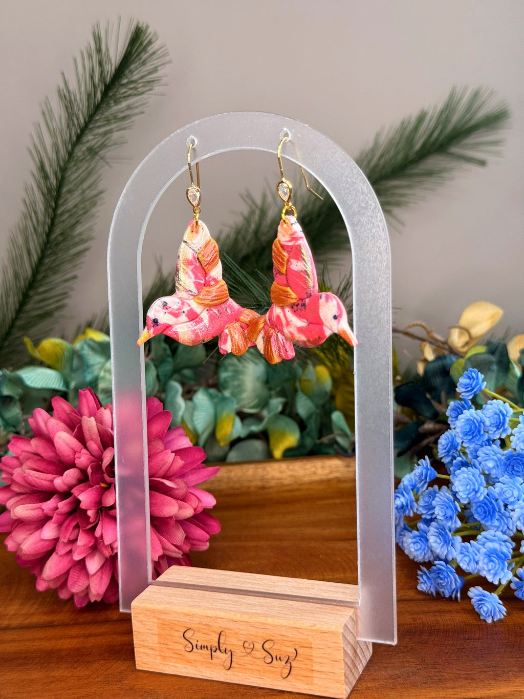 Sunset Hummingbird Dangles