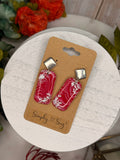 Crimson Frost Bars — Diamond Studs