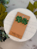 Glitter Shamrock Studs — Grand