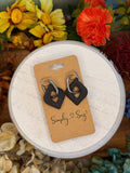Midnight Diamond Hoops