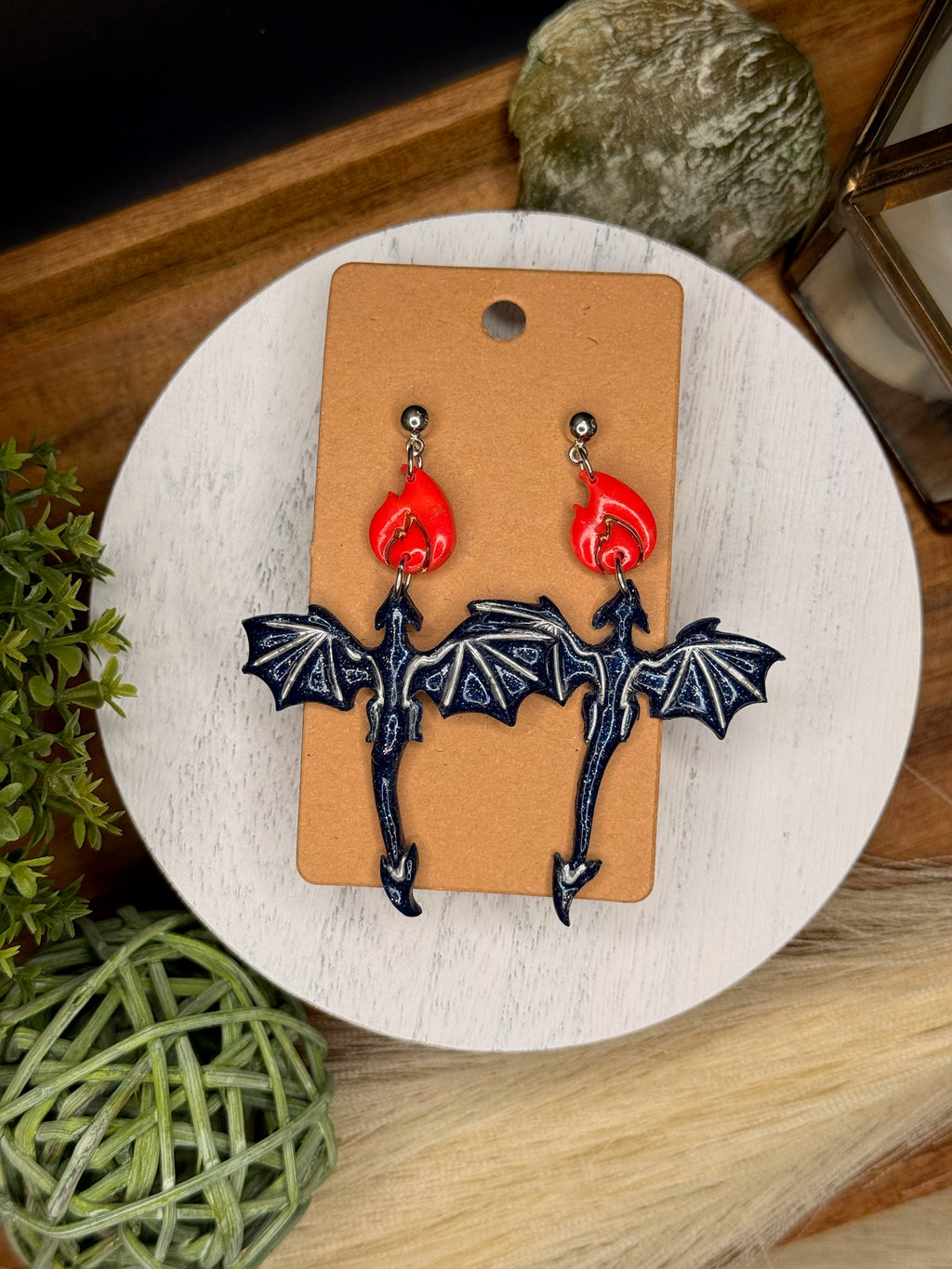 Midnight Dragon Blaze Dangles