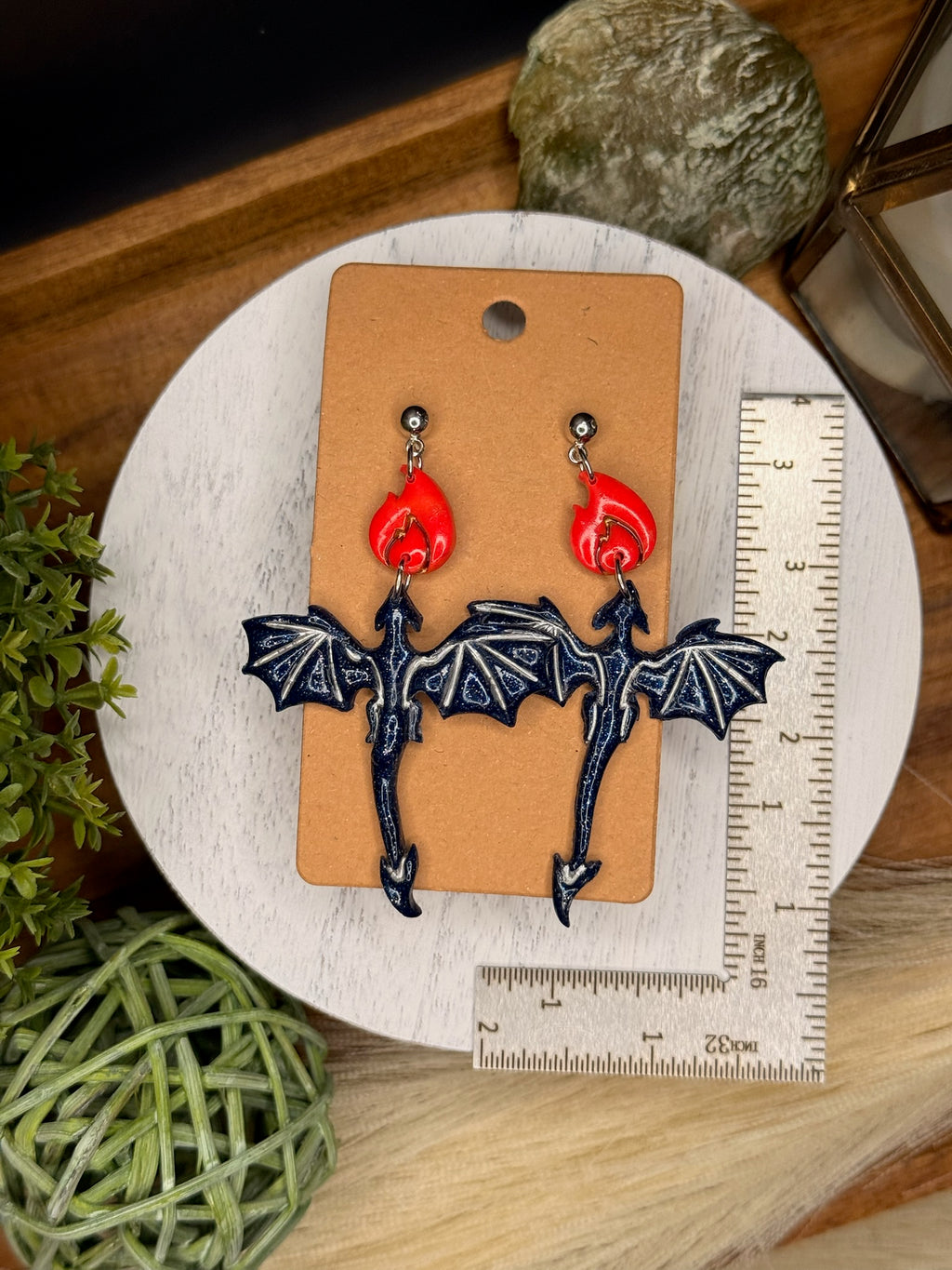 Midnight Dragon Blaze Dangles