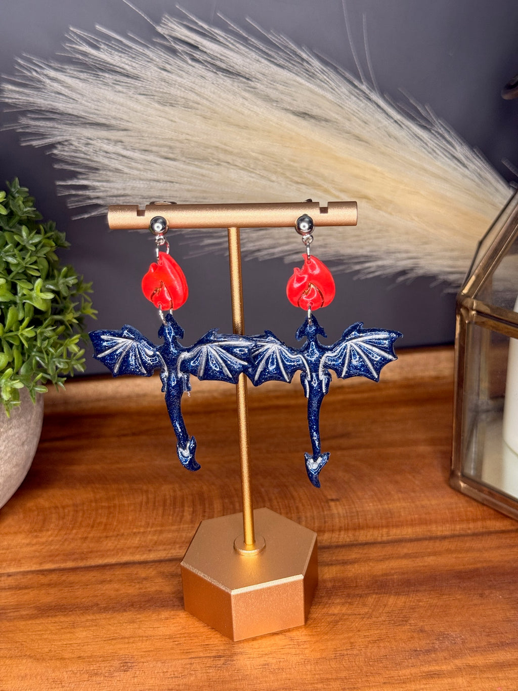 Midnight Dragon Blaze Dangles