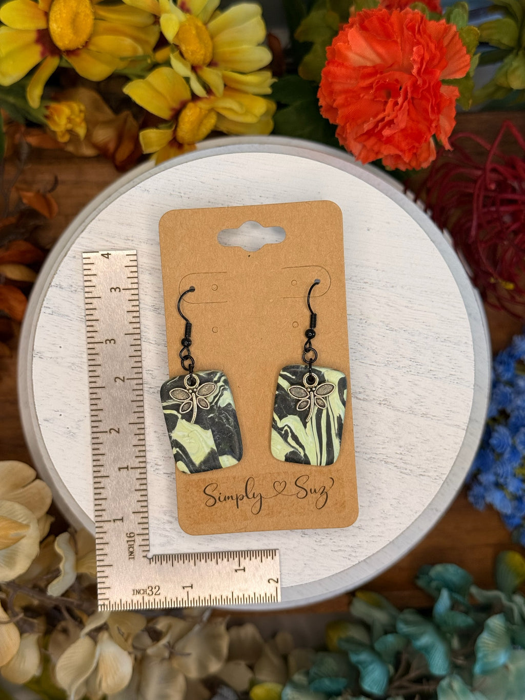 Noir Mint Dragonfly Tiles
