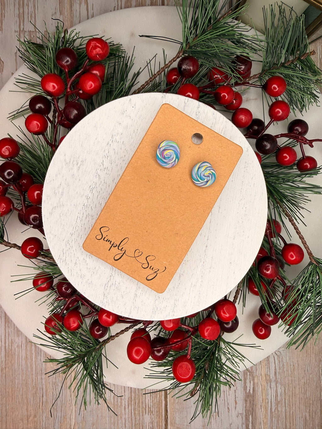 Sugar Swirl Lollipop Studs