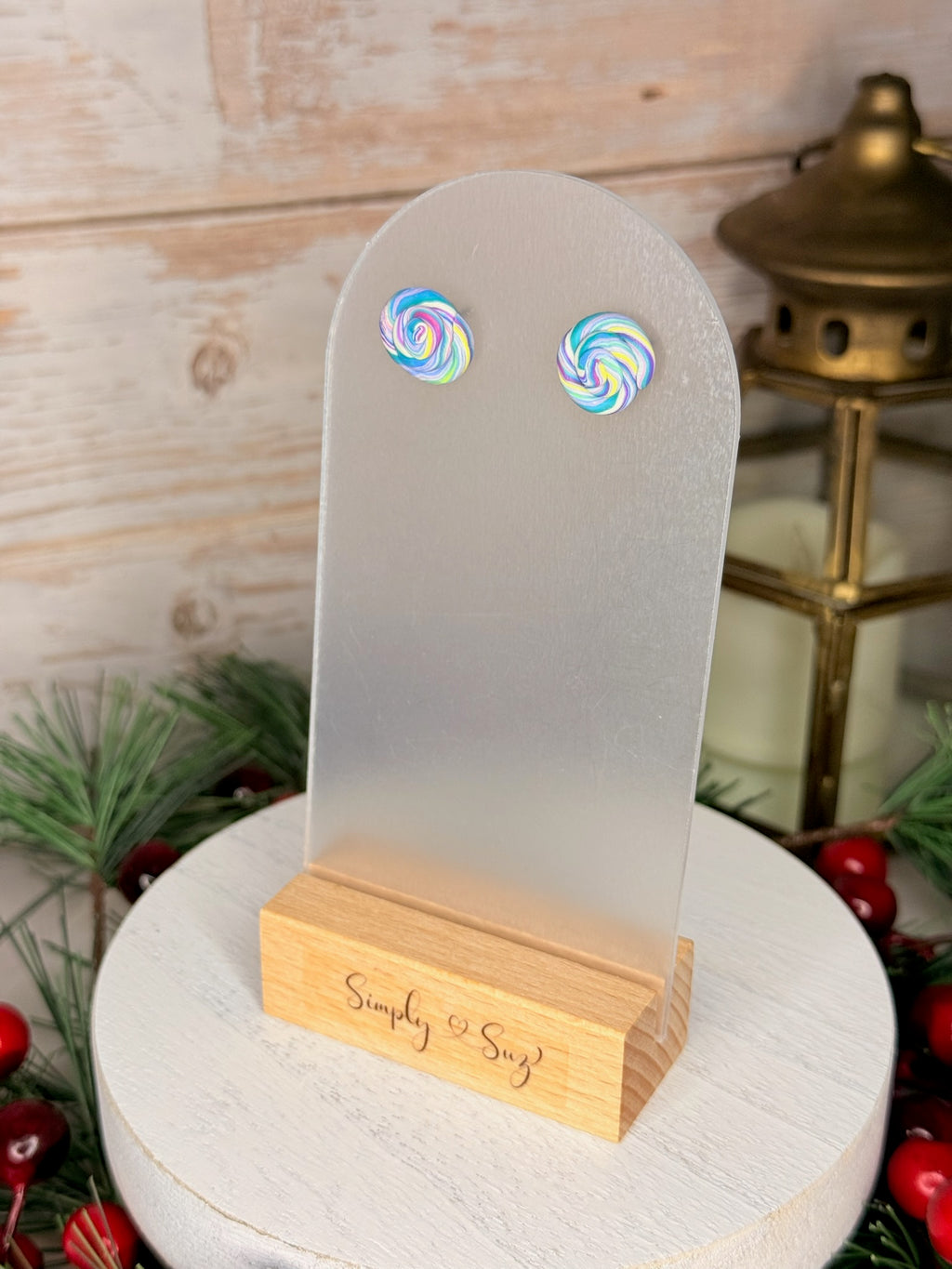 Sugar Swirl Lollipop Studs