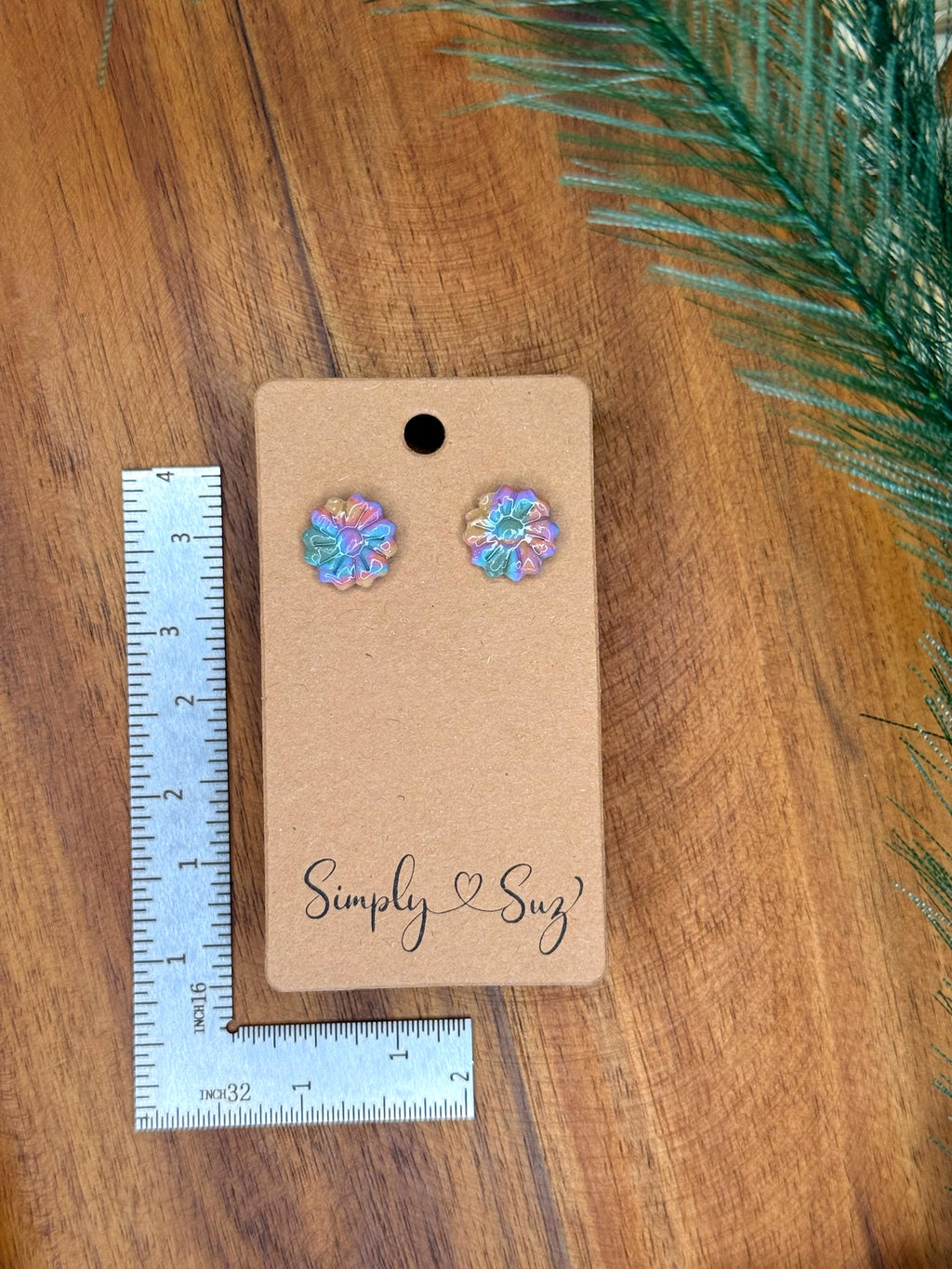 Rainbow Petal Studs