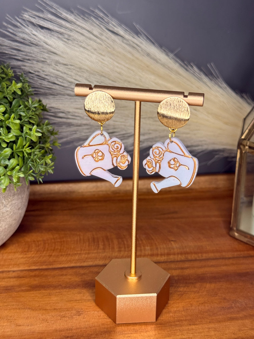 Rose Garden Watering Can Dangles