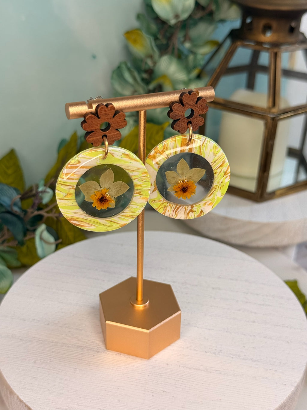 Terrarium Hoops — Golden Bloom