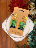Starlit Pines Dangles — Gold Moon