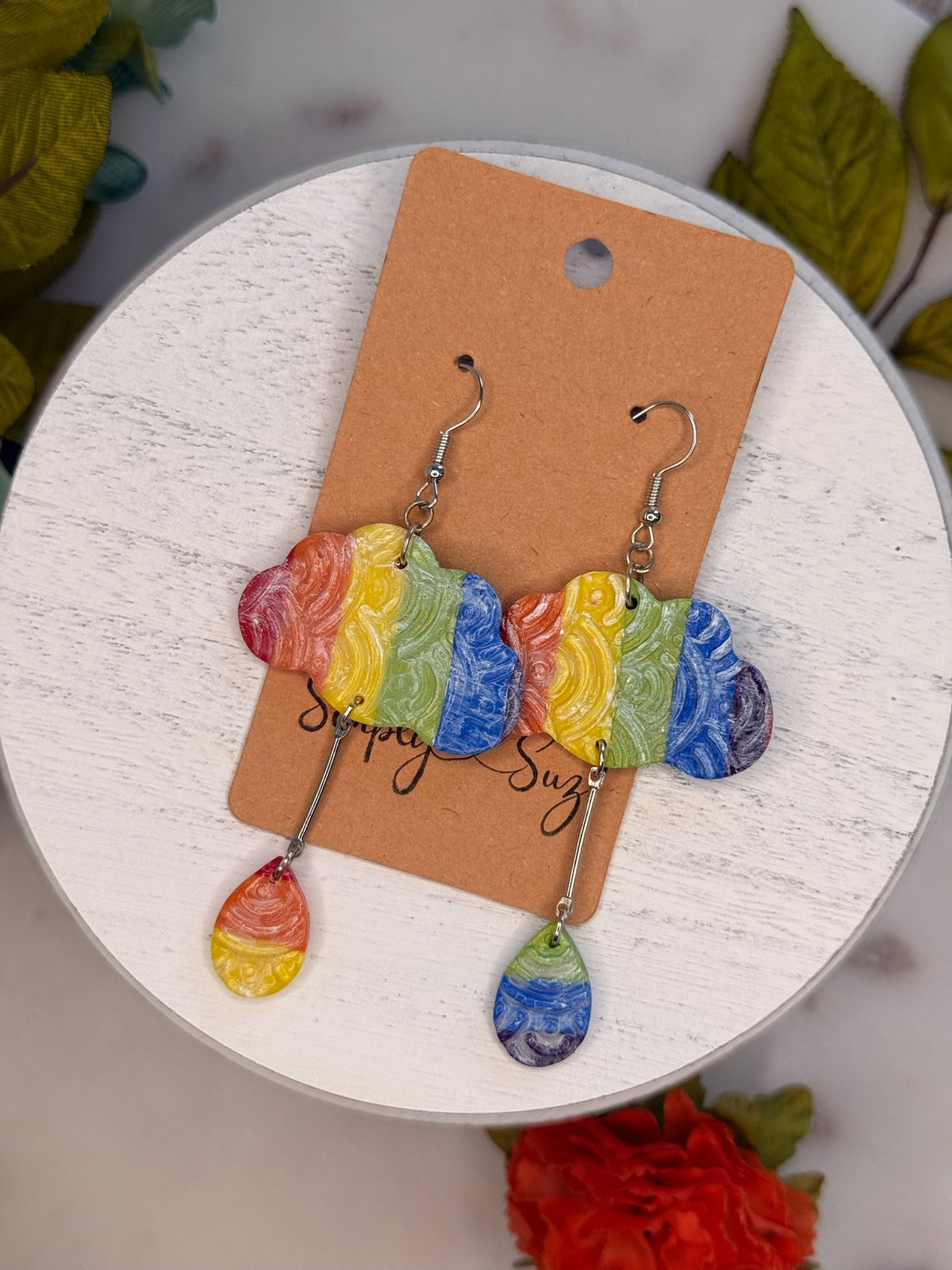 Painted Sky Raincloud Dangles
