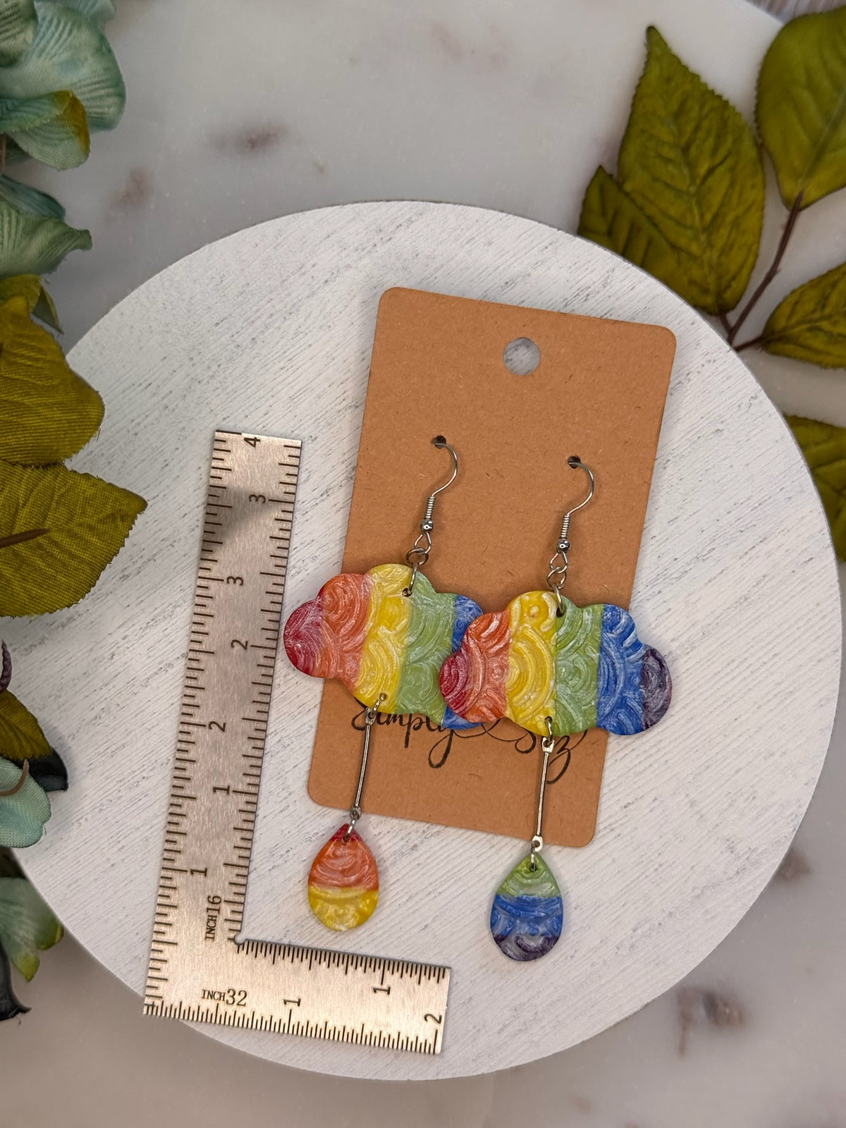 Painted Sky Raincloud Dangles