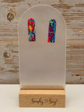 Colorful Abstract Bar Stud Earrings