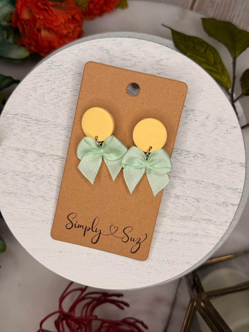 Buttercup Bow Dangles