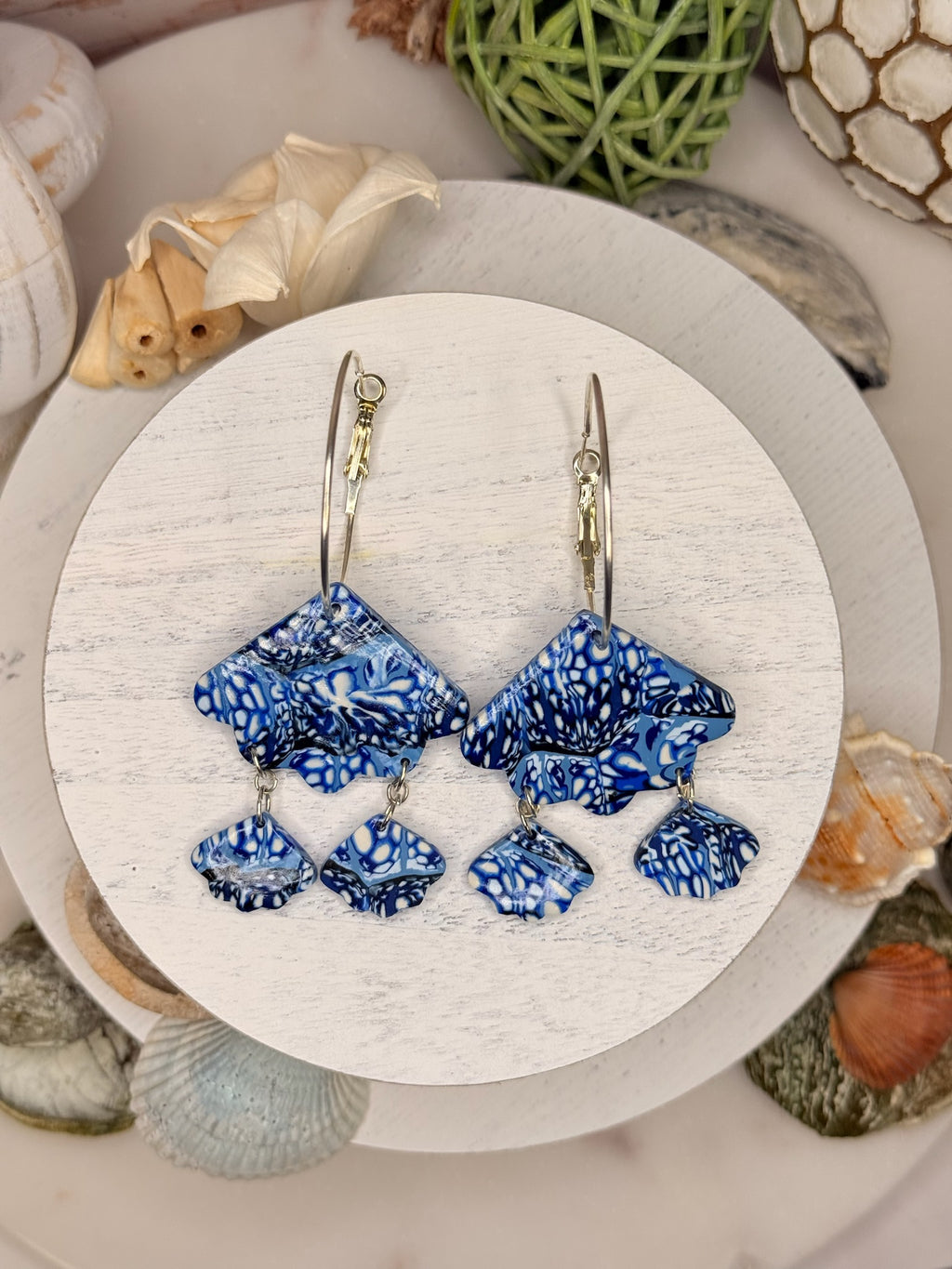Tide Pool Chandelier Hoops