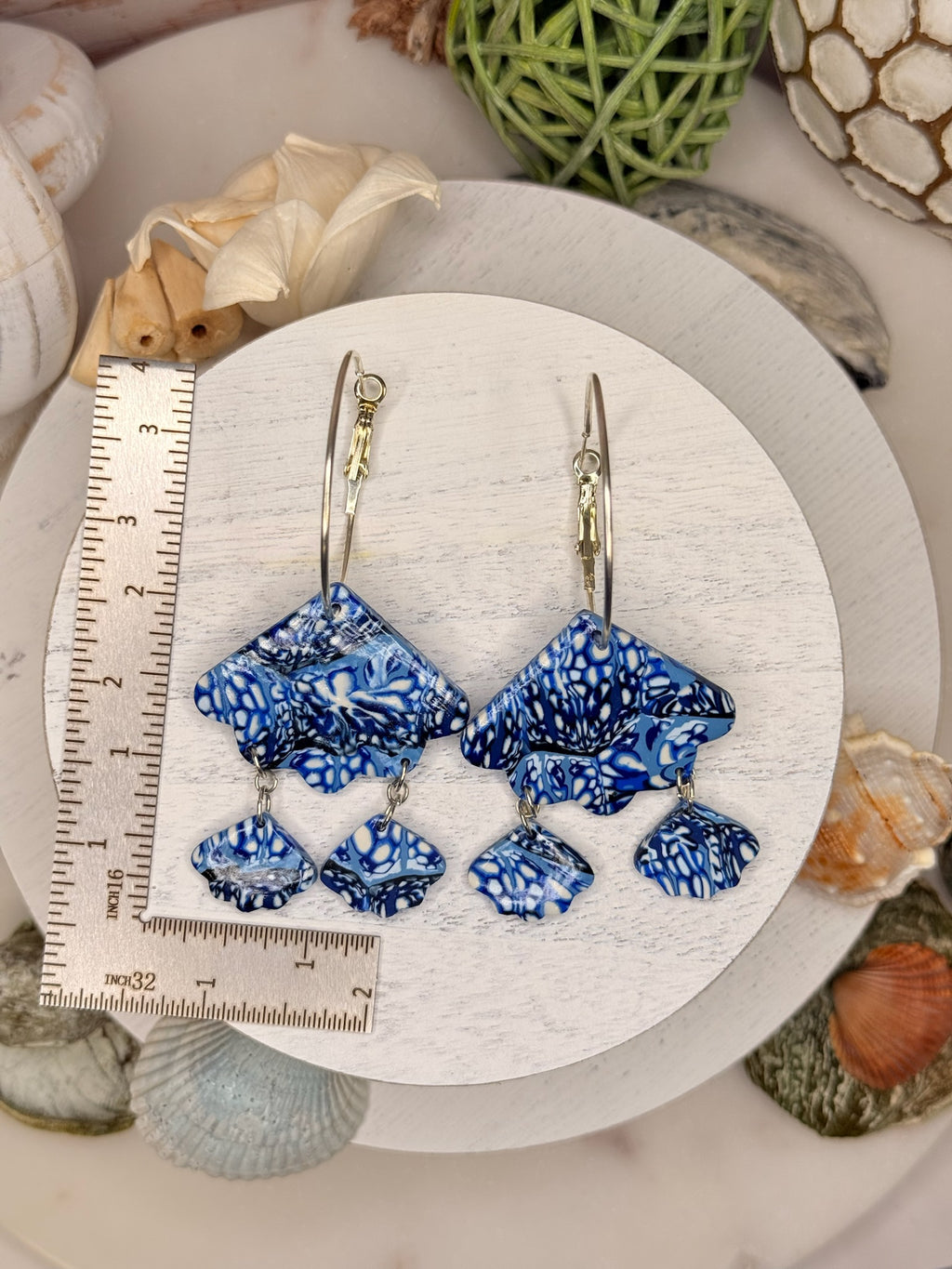 Tide Pool Chandelier Hoops