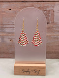 Christmas Tree Cookie Dangle Earrings