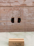 Yule Log with Holly Berry Dangle Earrings - Long Hooks