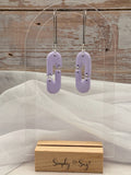 Lavender Interlocking Chain Link Dangle Earrings