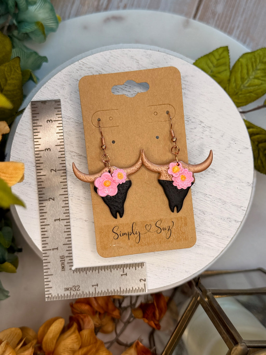 Longhorn Blossom Crown Dangles