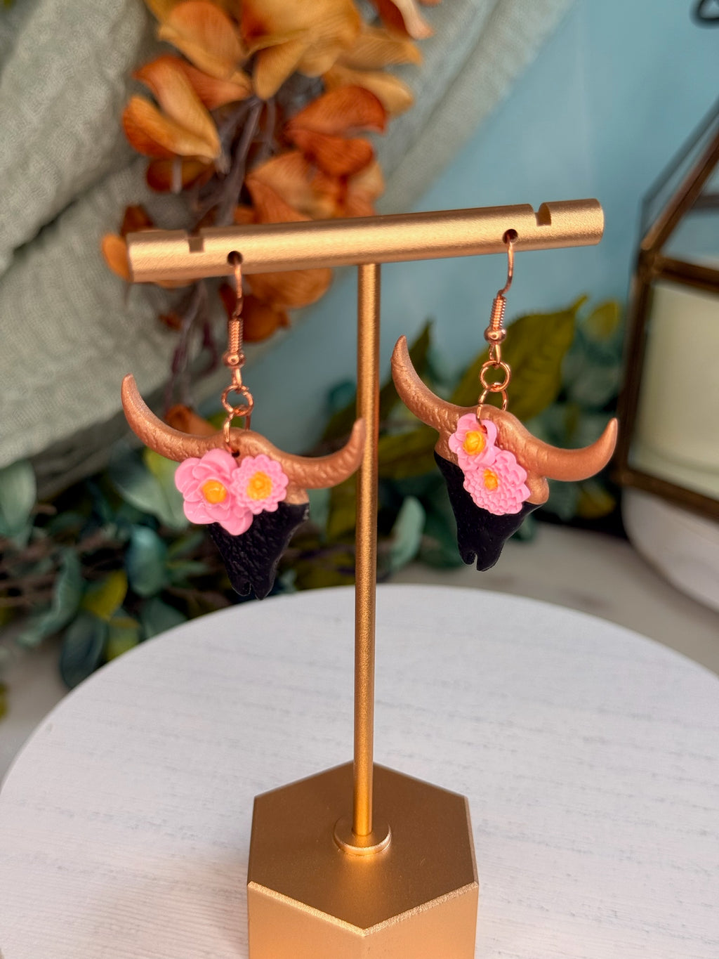 Longhorn Blossom Crown Dangles