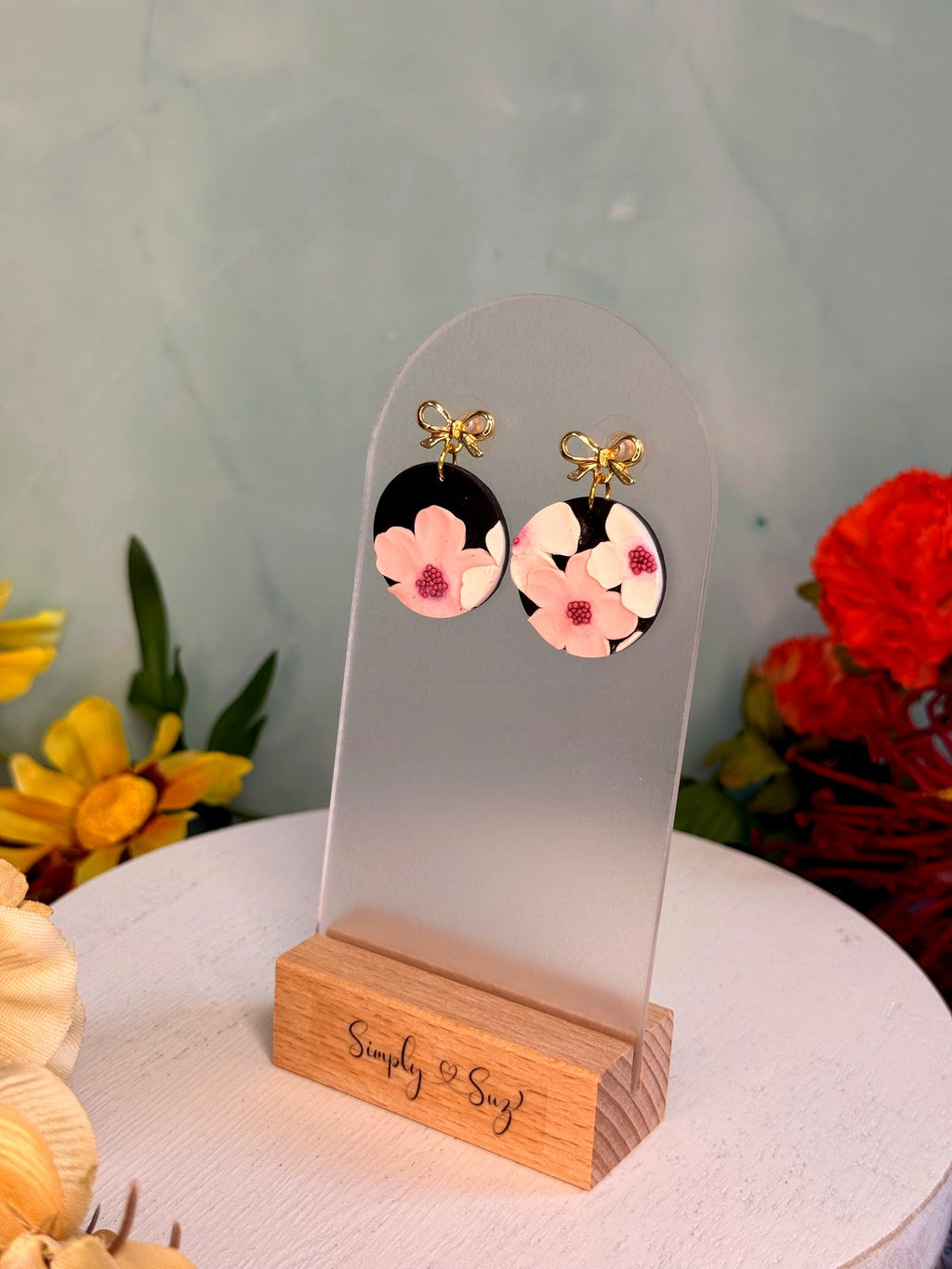 Cherry Blossom Swings — Gold Bow