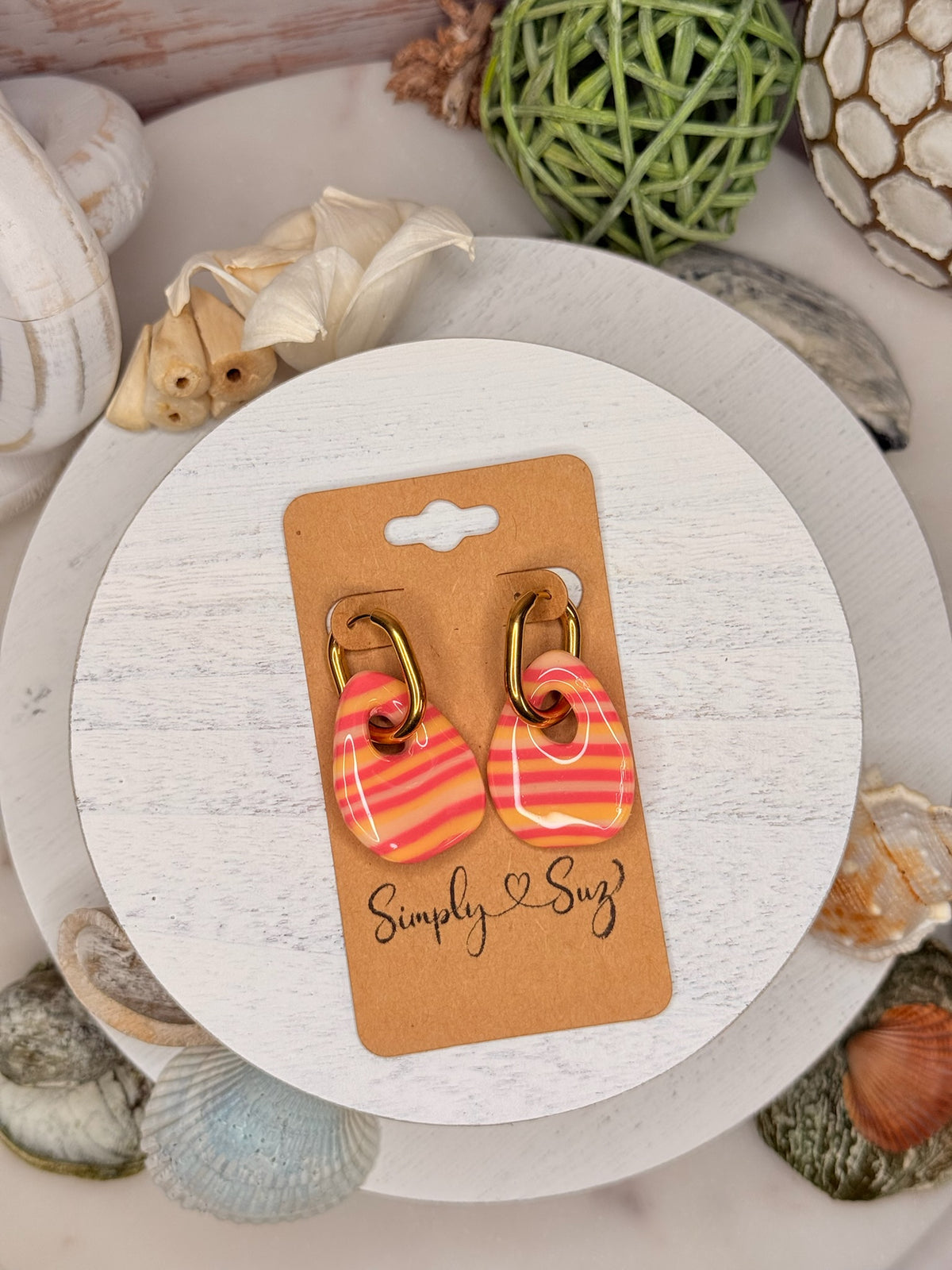 Sunset Stripe Teardrops