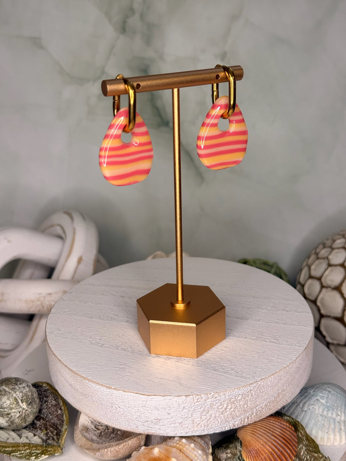 Sunset Stripe Teardrops