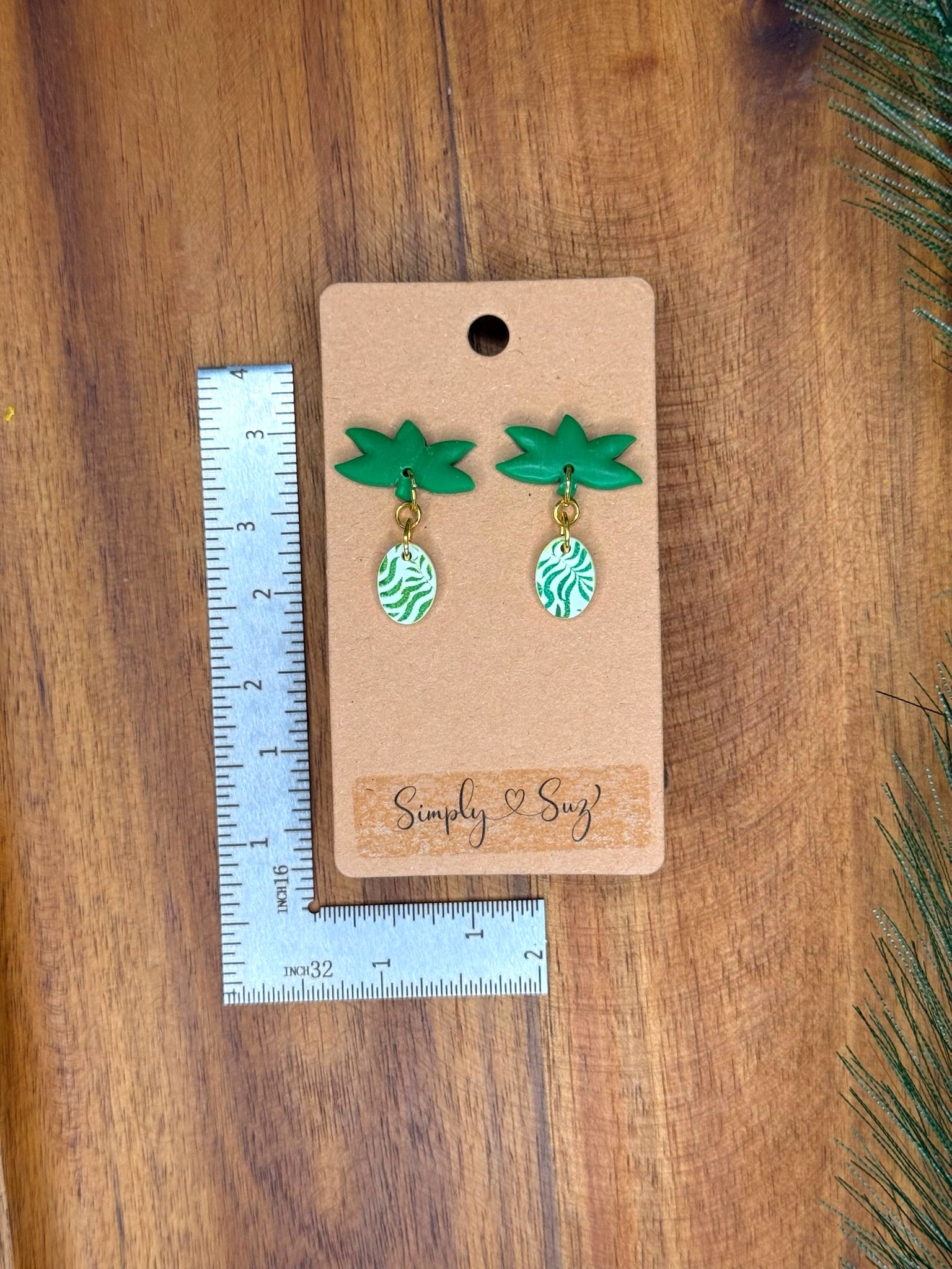 Palm Frond Dangles — Gold
