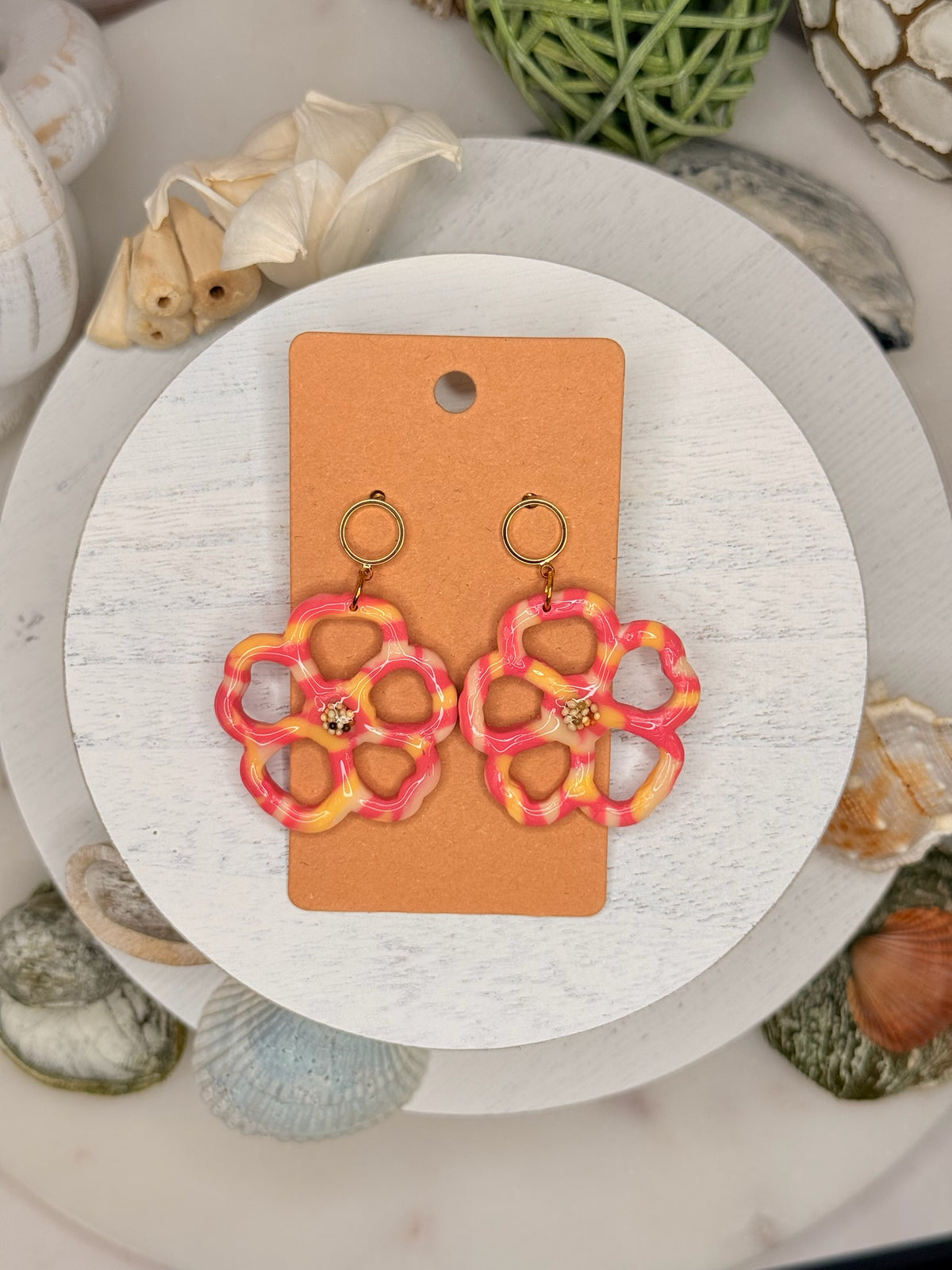 Sunset Stripe Flower Cutouts