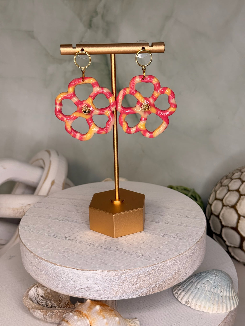 Sunset Stripe Flower Cutouts