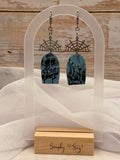 Spooky Tree Spiderweb Arch Dangle Earrings