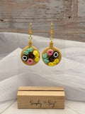 Cookie Platter Round Dangle Earrings