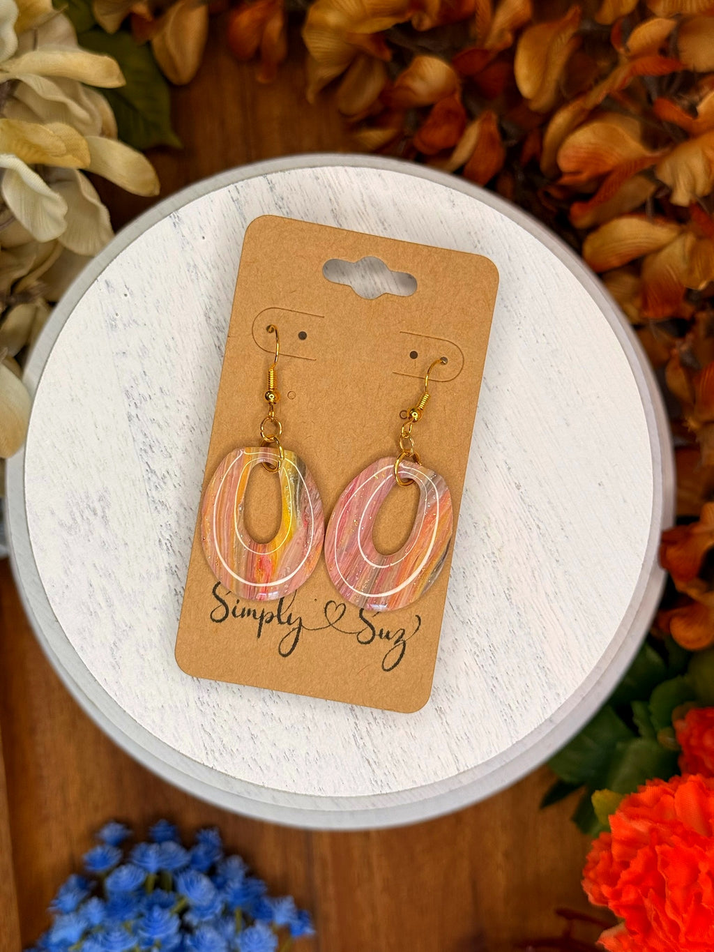 Sunset Marble Ovals