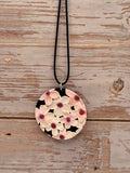 Cherry Blossom Round Pendant Necklace