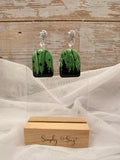 Northern Lights Forest Arch Silver Dangle Earrings