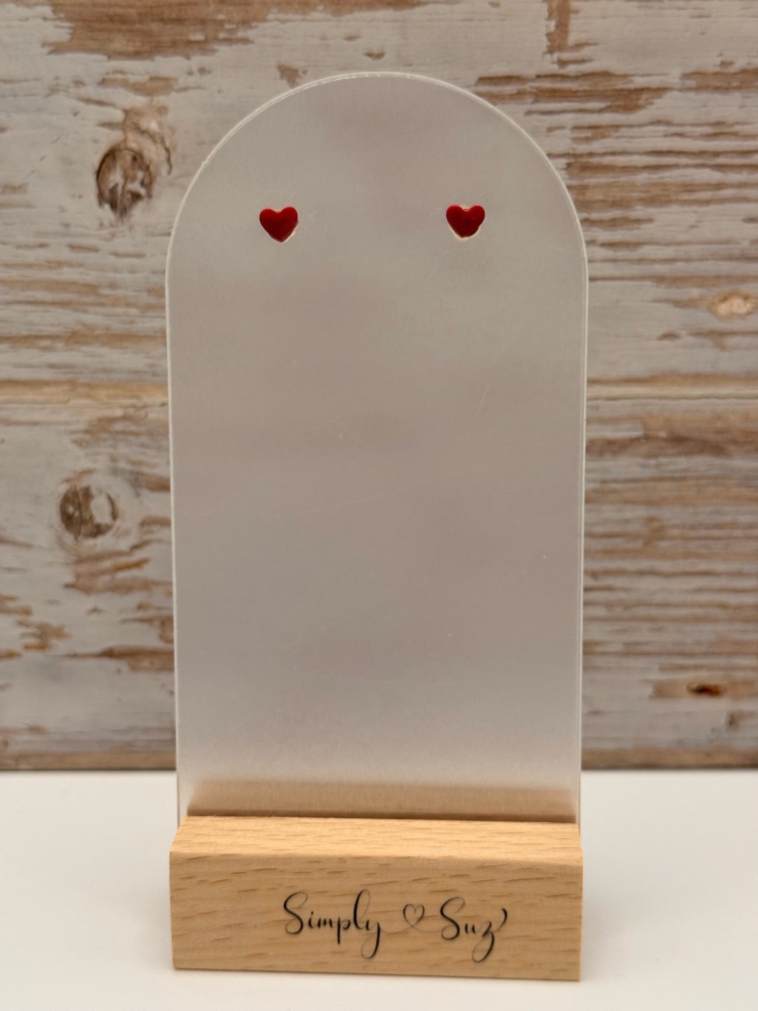 Tiny Red Heart Stud Earrings