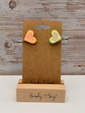 Conversation Heart Clip-On Earrings - Text Me & Wink Wink