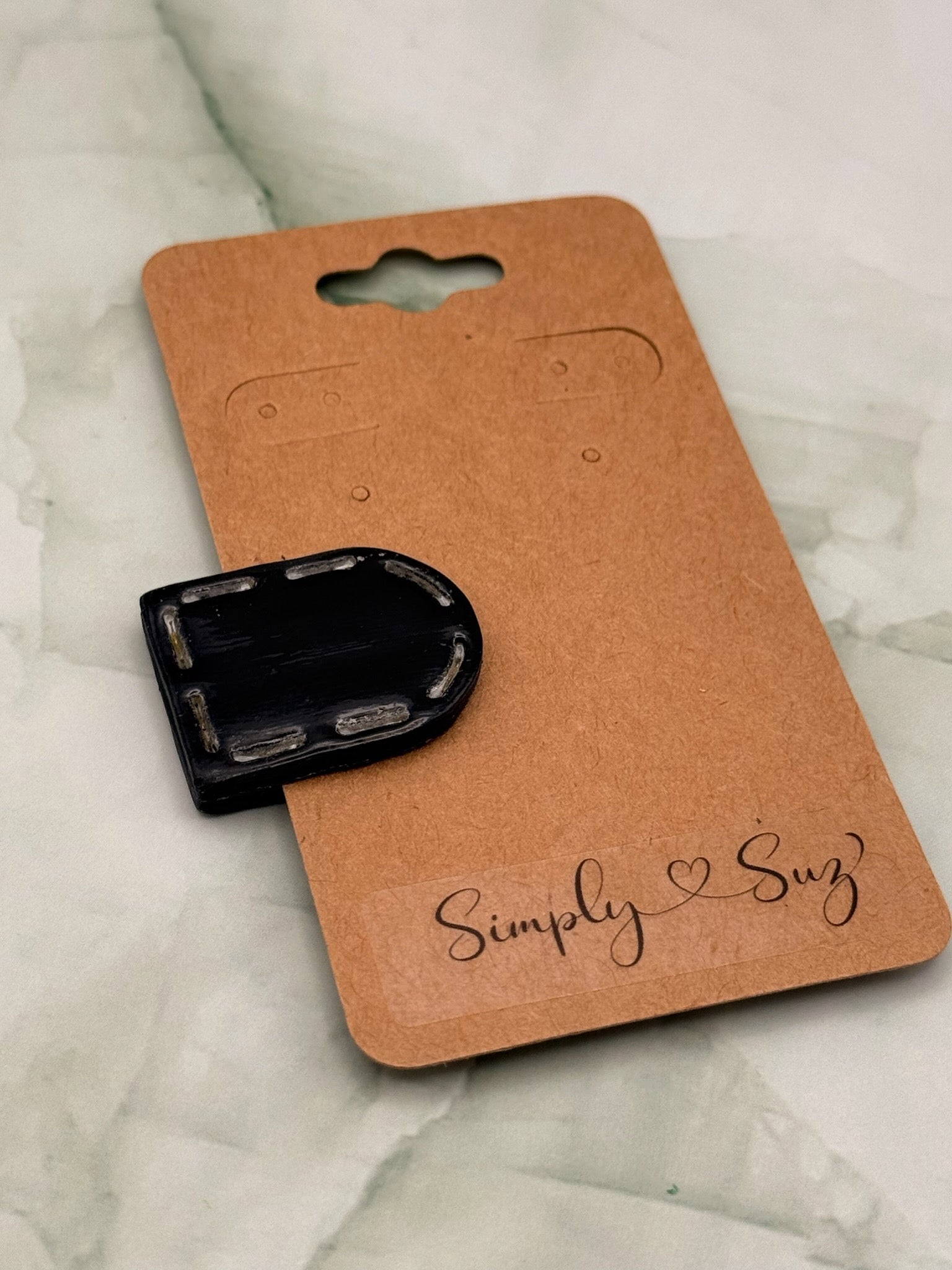 Black Arch Clay Clip Bookmark