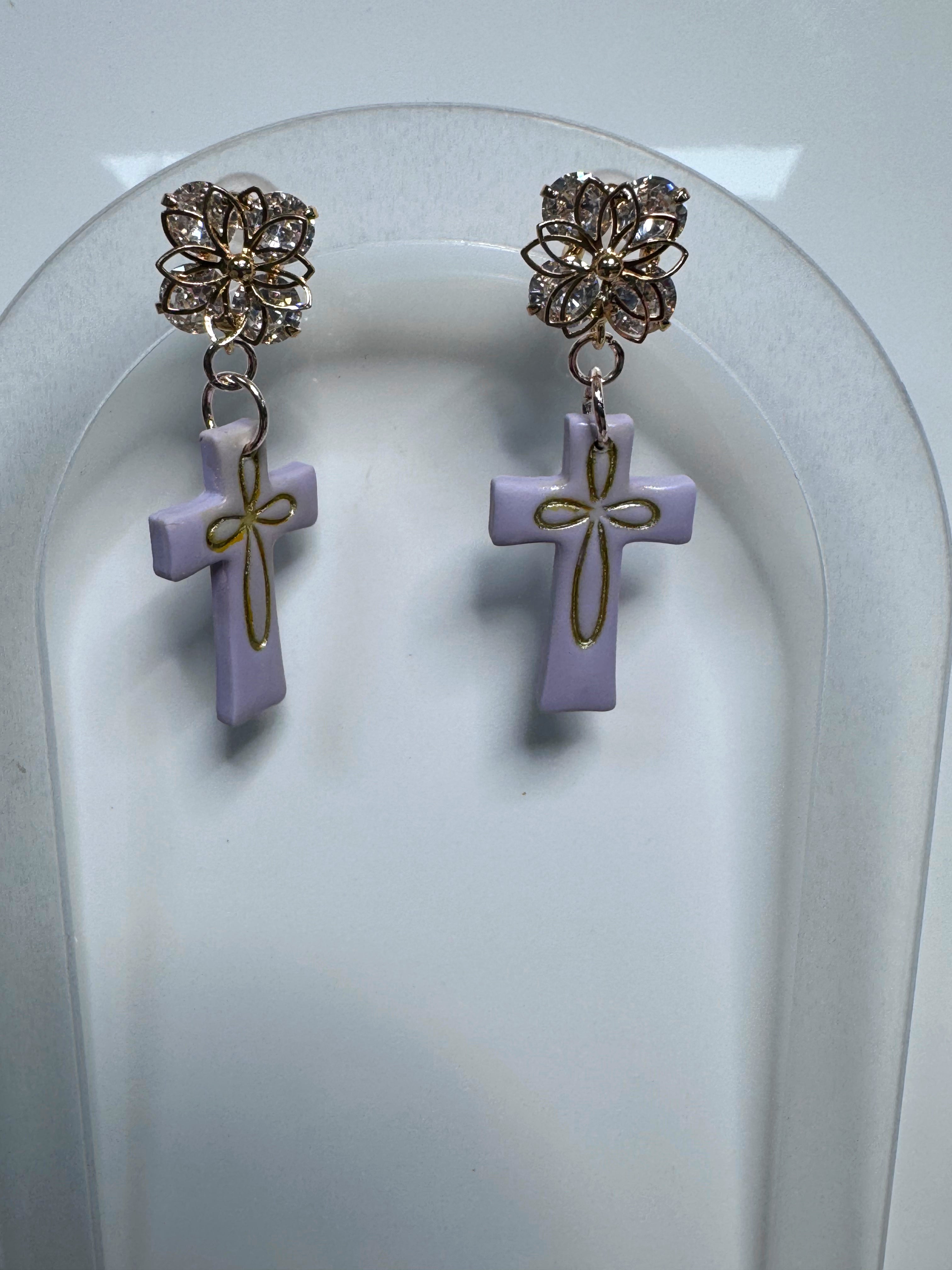 Golden Grace Cross Dangles