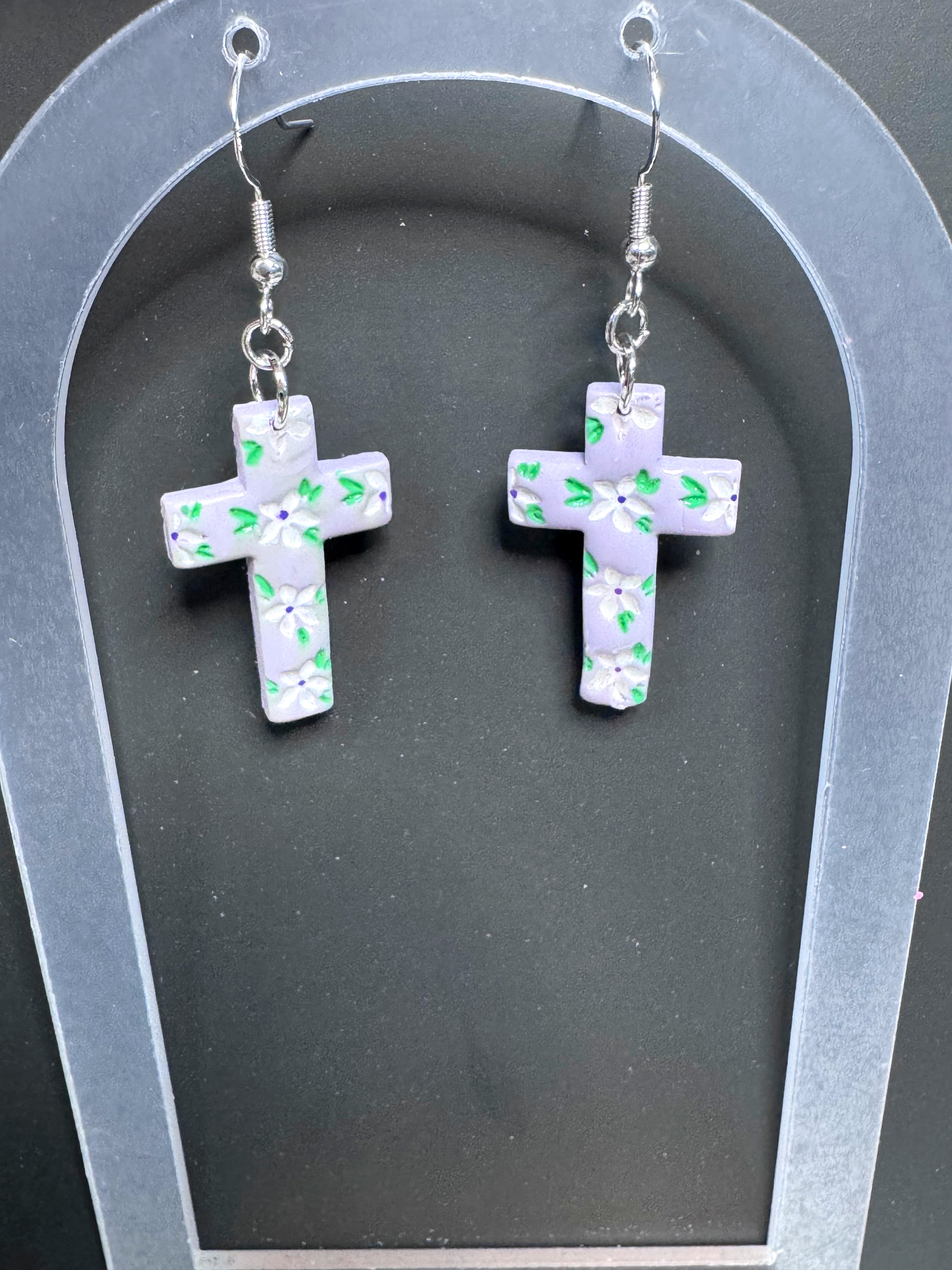 Blooming Cross Dangles