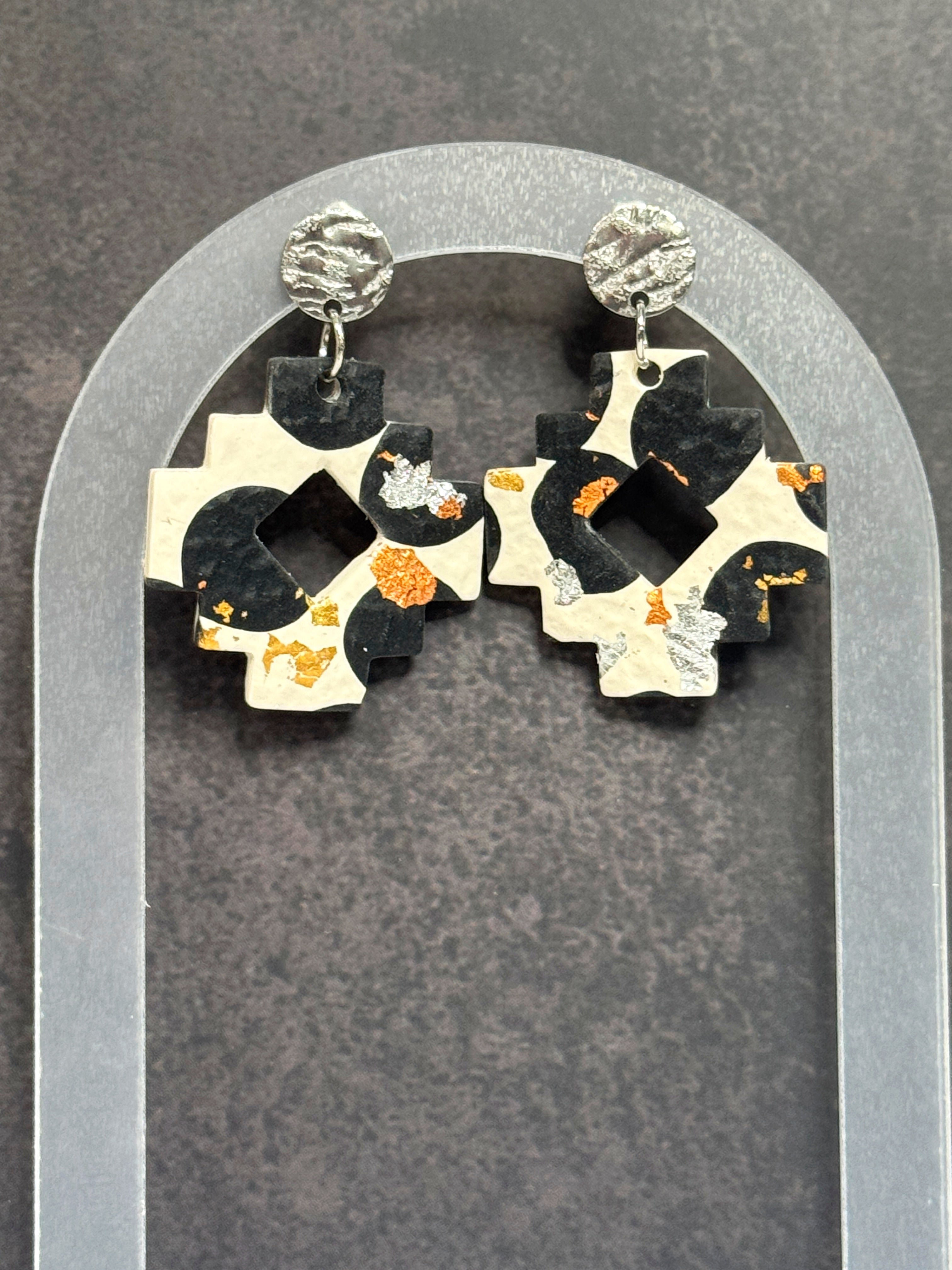 Gilt Cowhide Crosses
