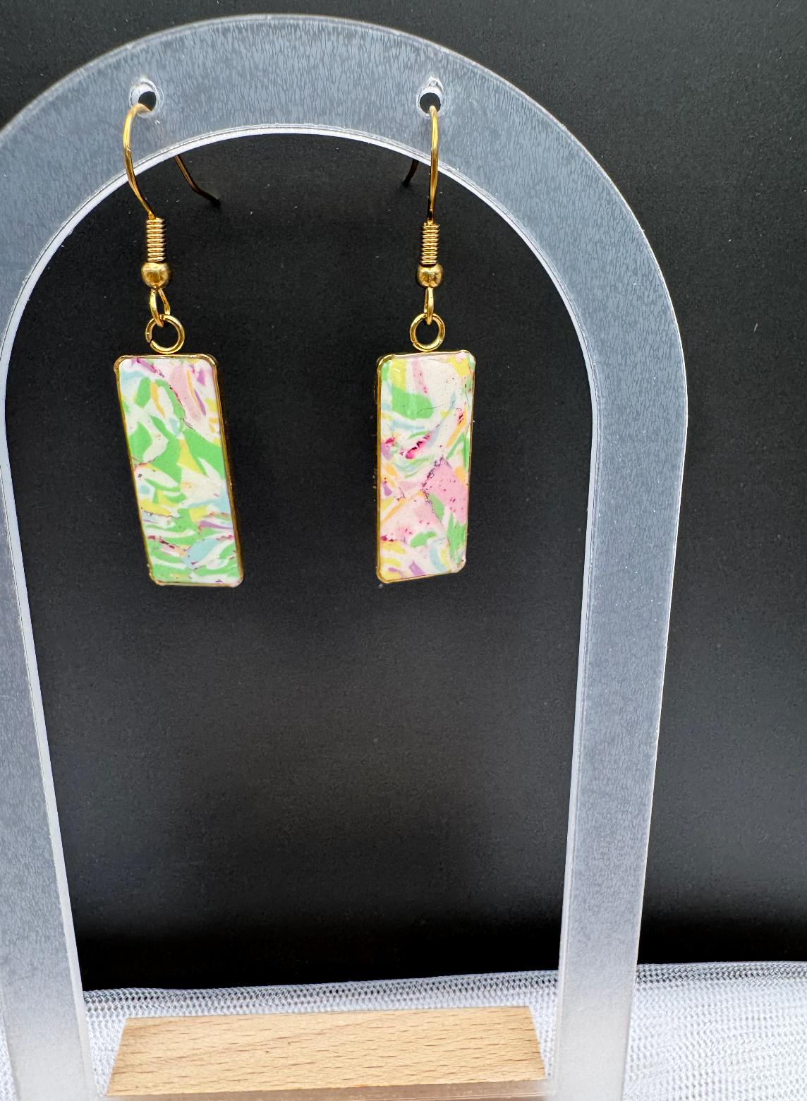 Pastel Rectangle Earrings
