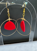 Scarlet Hoop Drop Earrings