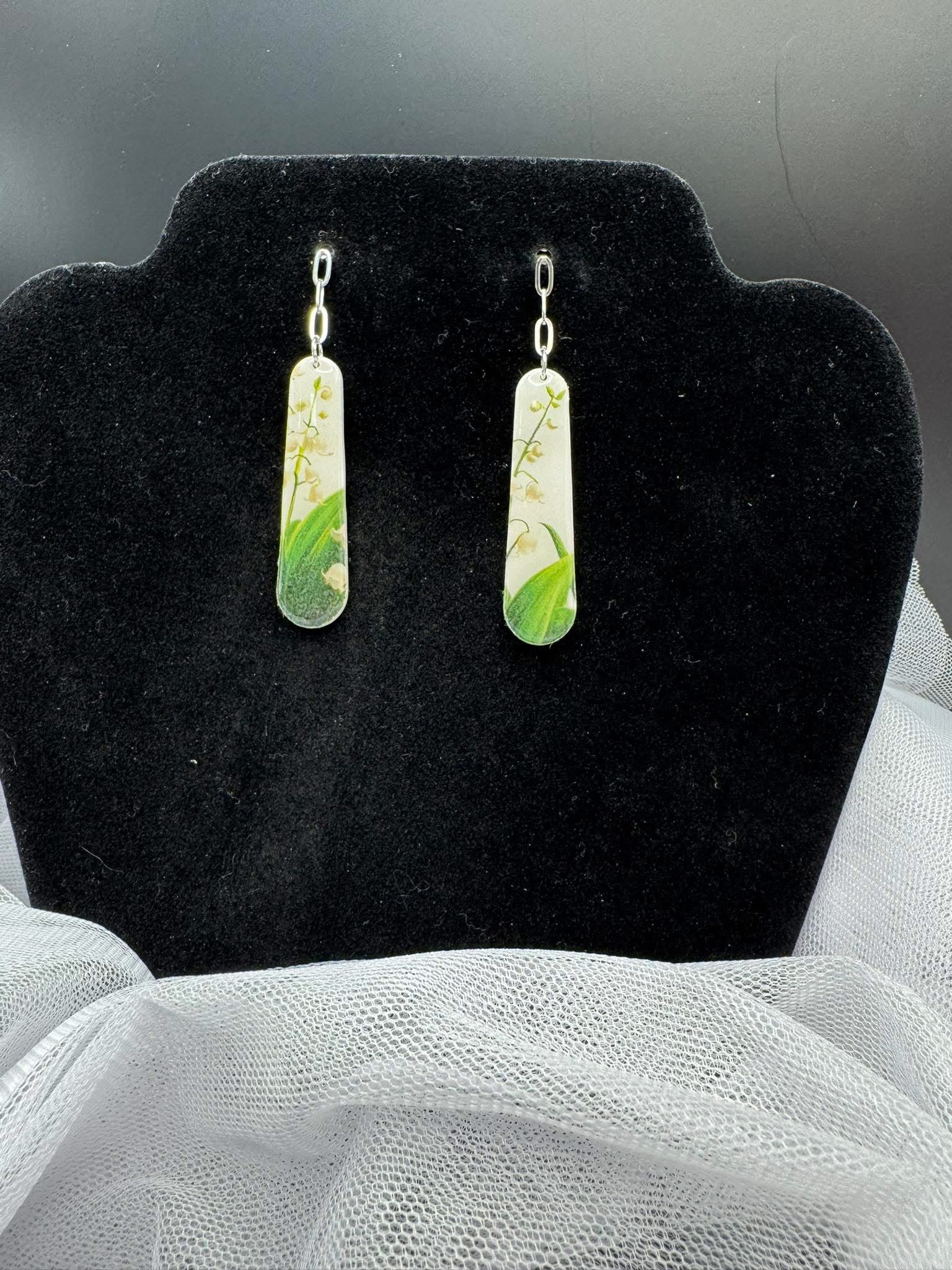 Lily of the Valley Garden Dangle Earrings