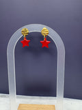 Golden Spark Star Earrings